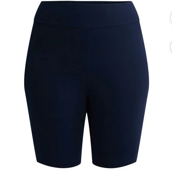 TERRA & SKY Biker Shorts Size 4X 28W-30W Polyester Spandex Navy Blue Womens NWOT - Picture 1 of 6